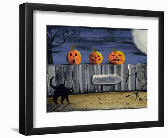 Spooky Path Jack O Lantern Pumpkins-sylvia pimental-Framed Art Print