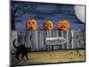 Spooky Path Jack O Lantern Pumpkins-sylvia pimental-Mounted Art Print