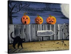 Spooky Path Jack O Lantern Pumpkins-sylvia pimental-Stretched Canvas