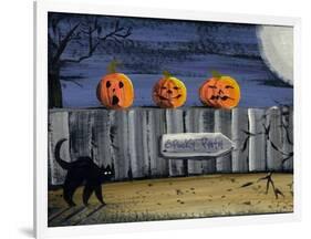 Spooky Path Jack O Lantern Pumpkins-sylvia pimental-Framed Art Print