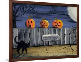 Spooky Path Jack O Lantern Pumpkins-sylvia pimental-Framed Art Print