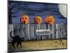 Spooky Path Jack O Lantern Pumpkins-sylvia pimental-Mounted Art Print