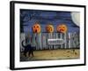 Spooky Path Jack O Lantern Pumpkins-sylvia pimental-Framed Art Print