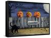 Spooky Path Jack O Lantern Pumpkins-sylvia pimental-Framed Stretched Canvas