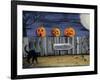 Spooky Path Jack O Lantern Pumpkins-sylvia pimental-Framed Art Print