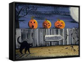 Spooky Path Jack O Lantern Pumpkins-sylvia pimental-Framed Stretched Canvas