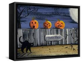 Spooky Path Jack O Lantern Pumpkins-sylvia pimental-Framed Stretched Canvas