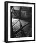 Spooky Shadow Patterns from an Iron Gate across a Cobbled Street ..-null-Framed Photographic Print