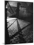 Spooky Shadow Patterns from an Iron Gate across a Cobbled Street ..-null-Mounted Photographic Print