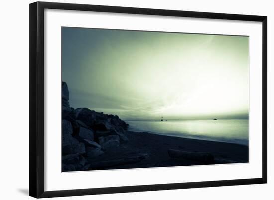 Spooky Sunset at Wreck Beach-Sharon Wish-Framed Photographic Print