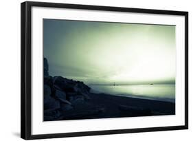 Spooky Sunset at Wreck Beach-Sharon Wish-Framed Photographic Print