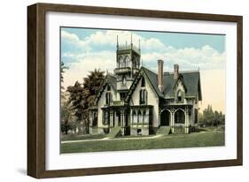 Spooky Victorian House-null-Framed Art Print