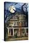 Spooky Yellow House-Debbi Wetzel-Stretched Canvas