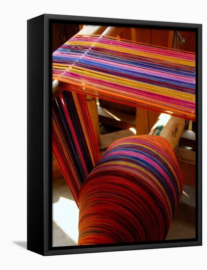 Spool of Colorful Textile Yarn, Lake Atitlan, Western Highlands, Guatemala-Cindy Miller Hopkins-Framed Stretched Canvas