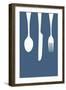 Spoon, Kinfe, Fork - Letterpress-Lantern Press-Framed Art Print