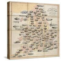 Spooner's Pictorial Map of England and Wales: As an Amusing and Instructive Game for Youth, 1844-William Spooner-Stretched Canvas