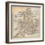 Spooner's Pictorial Map of England and Wales: As an Amusing and Instructive Game for Youth, 1844-William Spooner-Framed Giclee Print