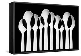 Spoons Abstract: Forest-Jacqueline Hammer-Framed Stretched Canvas