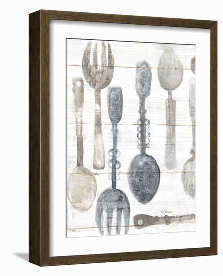 Spoons and Forks II Neutral-Albena Hristova-Framed Art Print