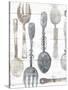 Spoons and Forks II Neutral-Albena Hristova-Stretched Canvas