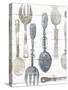 Spoons and Forks II Neutral-Albena Hristova-Stretched Canvas