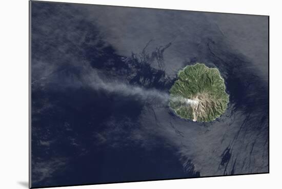 Sporadic Eruptions from Paluweh Volcano-null-Mounted Photographic Print