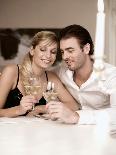 Young Couple Clinking Glasses of White Wine-Sporrer & Skowronek-Photographic Print