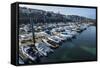 Sport Boat Harbour in Saint Peter Port, Guernsey, Channel Islands, United Kingdom-Michael Runkel-Framed Stretched Canvas