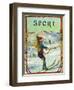 Sport Brand Cigar Box Label, Snow Skiing-Lantern Press-Framed Art Print