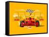 Sport Car in Race-Kit8 net-Framed Stretched Canvas