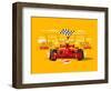 Sport Car in Race-Kit8 net-Framed Art Print