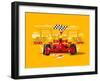 Sport Car in Race-Kit8 net-Framed Art Print