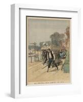 Sport for the Disabled at Nogent-Sur-Marne, Men with Wooden Legs Competing for First Place-Henri Meyer-Framed Art Print