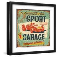 Sport Garage-Bruno Pozzo-Framed Art Print