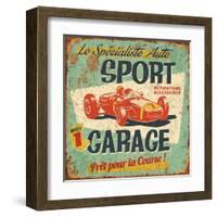 Sport Garage-Bruno Pozzo-Framed Art Print