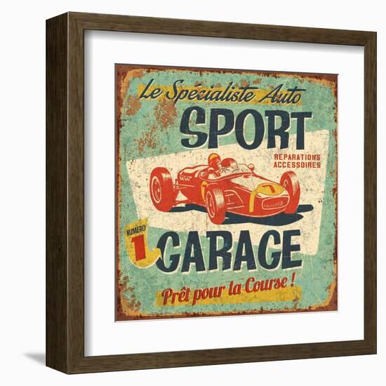 Sport Garage-Bruno Pozzo-Framed Art Print