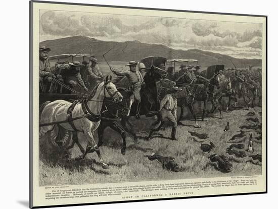 Sport in California, a Rabbit Drive-John Charlton-Mounted Giclee Print