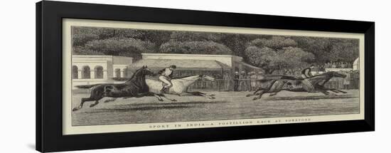 Sport in India, a Postillion Race at Sonepore-null-Framed Giclee Print