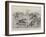 Sport in India, a Troop of Monkeys Crossing the Line of a Paper Chase in India-William T. Maud-Framed Giclee Print