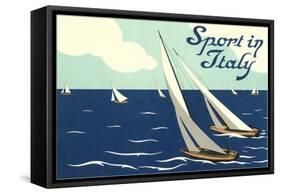 Sport in Italy, Sailing-null-Framed Stretched Canvas