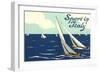 Sport in Italy, Sailing-null-Framed Art Print