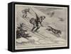 Sport in Lapland, a Wolf-Hunt on Ski-William T. Maud-Framed Stretched Canvas