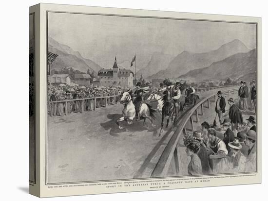 Sport in the Austrian Tyrol, a Peasants' Race at Meran-null-Stretched Canvas