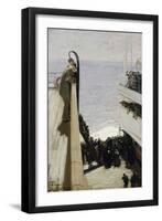 Sport on the S.S. Cedric, 1921 (Oil on Canvasboard)-William Nicholson-Framed Giclee Print