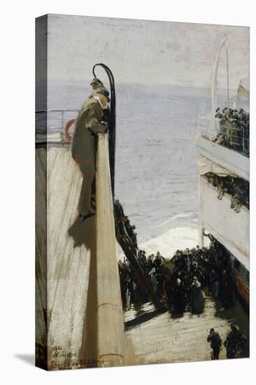Sport on the S.S. Cedric, 1921 (Oil on Canvasboard)-William Nicholson-Stretched Canvas