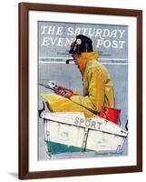 "Sport" Saturday Evening Post Cover, April 29,1939-Norman Rockwell-Framed Giclee Print