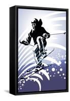 Sport Set: Downhill Skiing-UltraPop-Framed Stretched Canvas