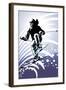 Sport Set: Downhill Skiing-UltraPop-Framed Art Print