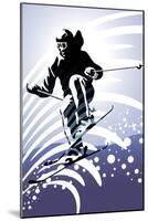 Sport Set: Downhill Skiing-UltraPop-Mounted Art Print