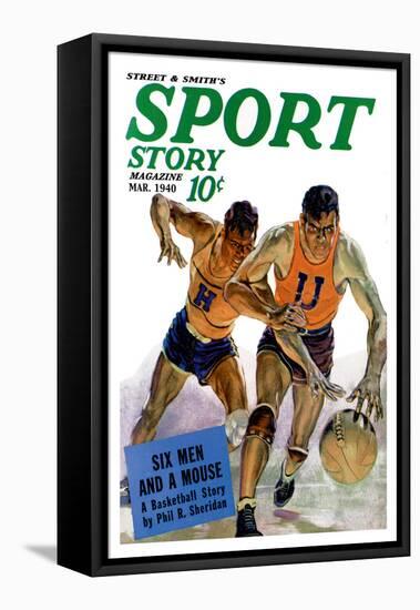 Sport Story Magazine: Six Men and a Mouse-null-Framed Stretched Canvas